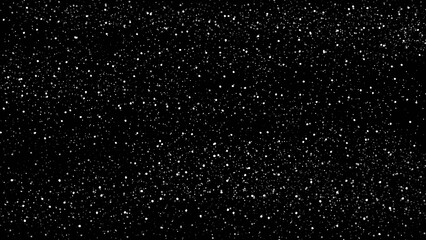 realistic falling snowflakes on black background