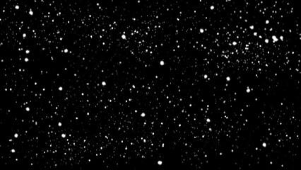 realistic falling snowflakes on black background
