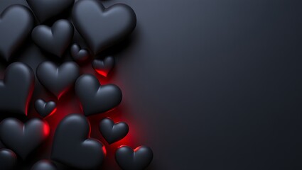 Large Red Paper Folded Heart with Happy Valentine's Day Text on Blue Background