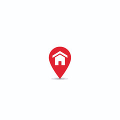 Obraz premium Hotel Location Pin Icon, map pointer icons