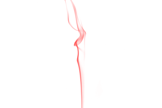 Abstract red smoke wisps against a deep black background evoking mystery and dynamic movement