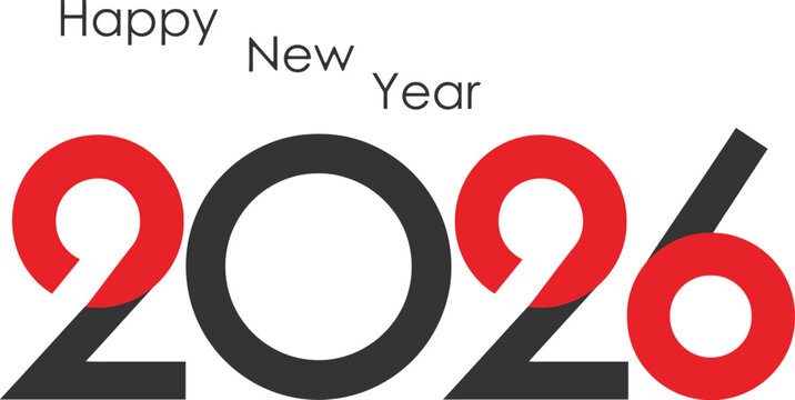 Vibrant 2026 Happy New Year design evokes joy and anticipation for a bright year ahead, perfect for greeting cards, banners, and festive promotions