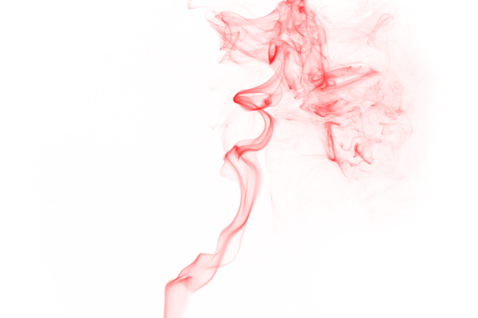 Ethereal crimson smoke wisps dance in darkness creating a mystical and abstract visual symphony