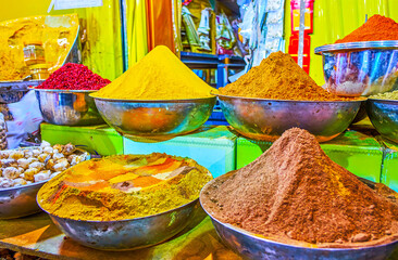 Spice shop in Grand Bazaar, Isfahan, Iran