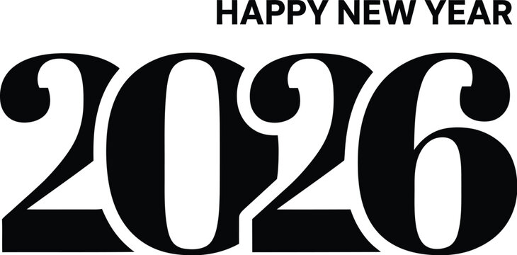 Exciting Happy New Year 2026 festive celebration design perfect for elegant invitations, stylish greeting cards, and modern party decorations to welcome the year