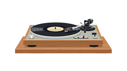 Vintage turntable with vinyl record invites nostalgia and retro vibes, perfect for music lovers and audiophiles aesthetic content