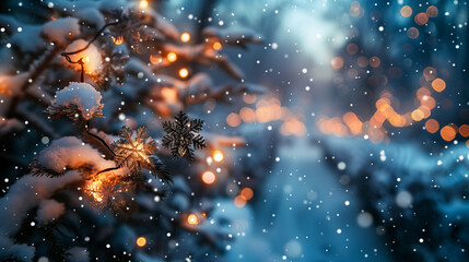 Background with snowflakes stars