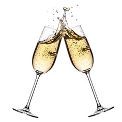 Celebrate life's special moments with a festive champagne toast capturing joy and effervescence