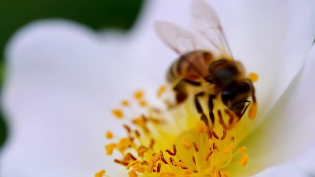bee on flowers