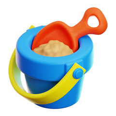 Sand Bucket 3d Illustration