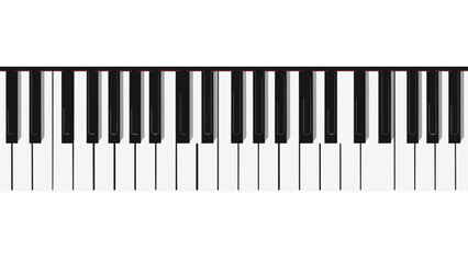 Fototapeta premium Elegant piano keys offer a musical backdrop for your creative project or learning resource with a modern feel and design element