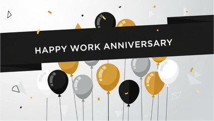 Celebrate Milestones Happy Work Anniversary with Festive Balloons
