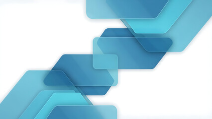 Modern blue abstract geometric background with overlapping flow shapes suitable for business presentations and technology websites.