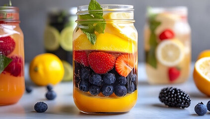 A colorful and refreshing fruit-infused