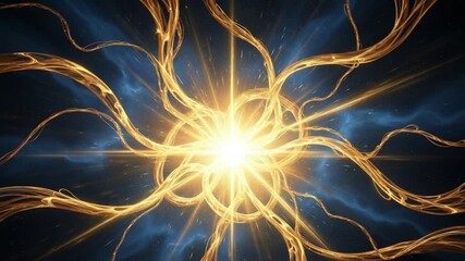 Bright Energy Surge: This image depicts a dynamic burst of radiant energy, emanating outwards with intensity and grace. The visual evokes a feeling of cosmic power and interconnectedness.
