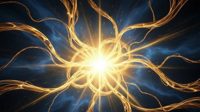 Bright Energy Surge: This image depicts a dynamic burst of radiant energy, emanating outwards with intensity and grace. The visual evokes a feeling of cosmic power and interconnectedness.