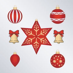 Christmas Lamp Ornaments Vector Collection