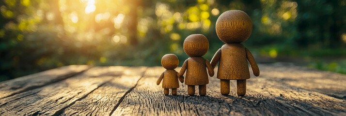 Family enjoying a peaceful moment in nature after work Generative AI