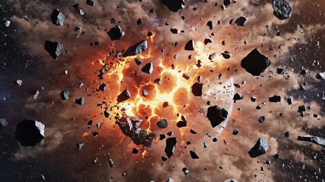 Visual Progression of Earth?s Destruction from Natural Disasters to Cosmic