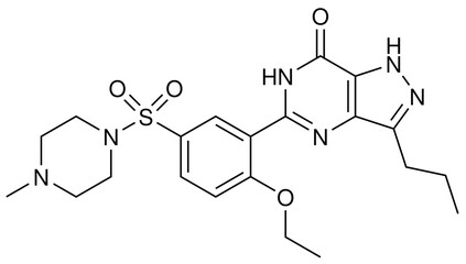 Sildenafil Viagra Chemische Strukturformel Arzneistoff Vektor