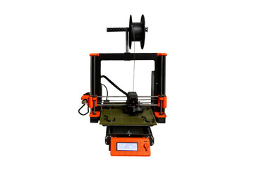 3D printer with filament spool isolated on transparent background