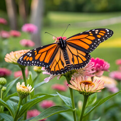 Fototapeta premium A Papillon dog with signature butterfly-like ears, elegant build, lively personality