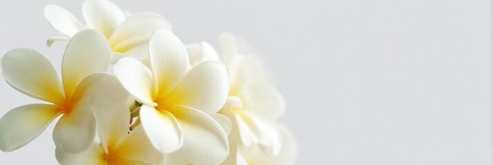 Obraz premium Bouquet of white flowers with yellow centers
