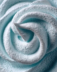 Swirled Light Blue Frosting Close-Up