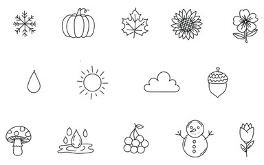 Fototapeta premium Hand-Drawn Seasonal Holiday Doodle Illustration