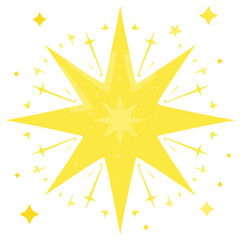 Obraz premium Cartoon Star Explosion with Sparkling Effects, Vector Illustration