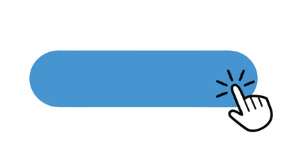 Blue button with click cursor icon 
