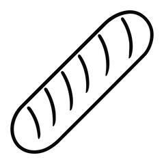 Baguette Outline Vector for Bakery & Culinary Branding