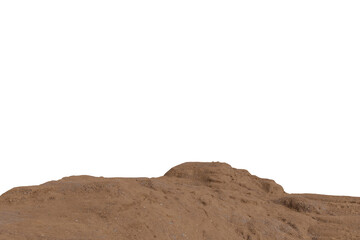Textured brown earth forms undulating mounds transparent background