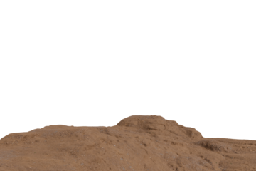Textured brown earth forms undulating mounds transparent background