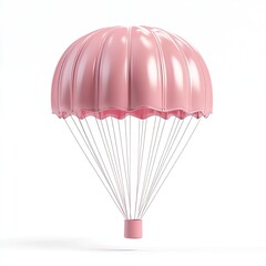 Pink parachute against white