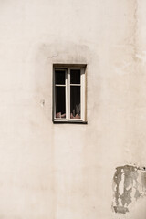 old window in the old wall
