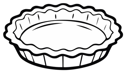 Empty Pie Dish Illustration