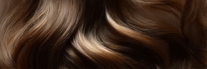 Fototapeta premium Luscious auburn hair with shiny, smooth waves showcasing texture and volume