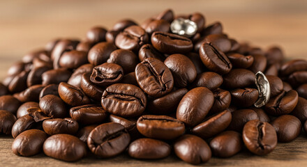 Naklejka premium coffee beans background
