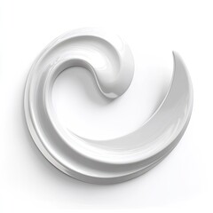Abstract swirl of creamy white substance