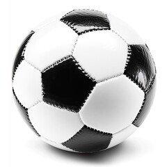 Soccer ball, black and white, isolated