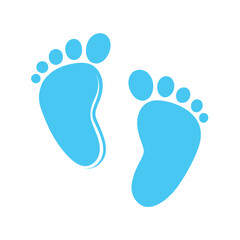 Baby boy footprint icon 
