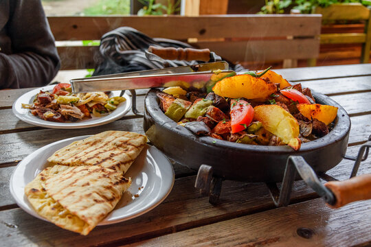 Bulgarian sach meal on table, Bulgaria