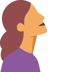 Profile of a hopeful woman looking up, expressing faith and aspiration