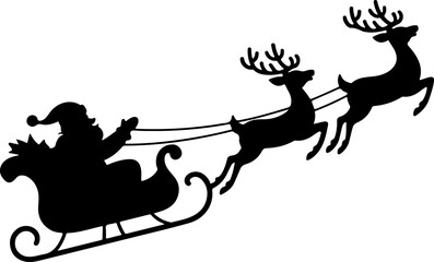 Santa silhouette vector illustration