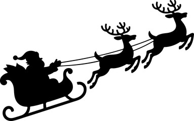 Santa silhouette vector illustration