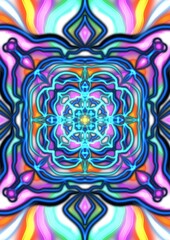 Ilustración de mandalas a todo color, simetrías
