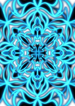 Ilustraci&oacute;n de mandalas a todo color, simetr&iacute;as