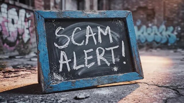 Scam Alert - A Warning Sign Against Deception and Fraud.