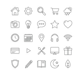 General Interface Line Icons for Web and Mobile Applications